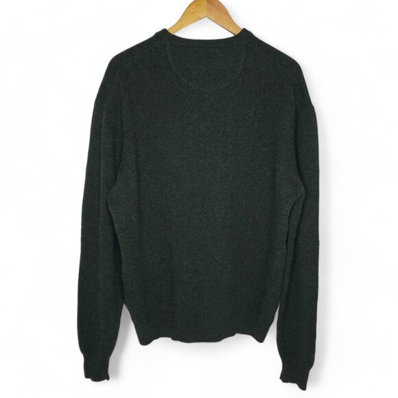 McNeal Pure Lambswool Sweater Men's Tanguy Crew Neck Hunter Green Preppy Fall XL - Picture 2 of 7